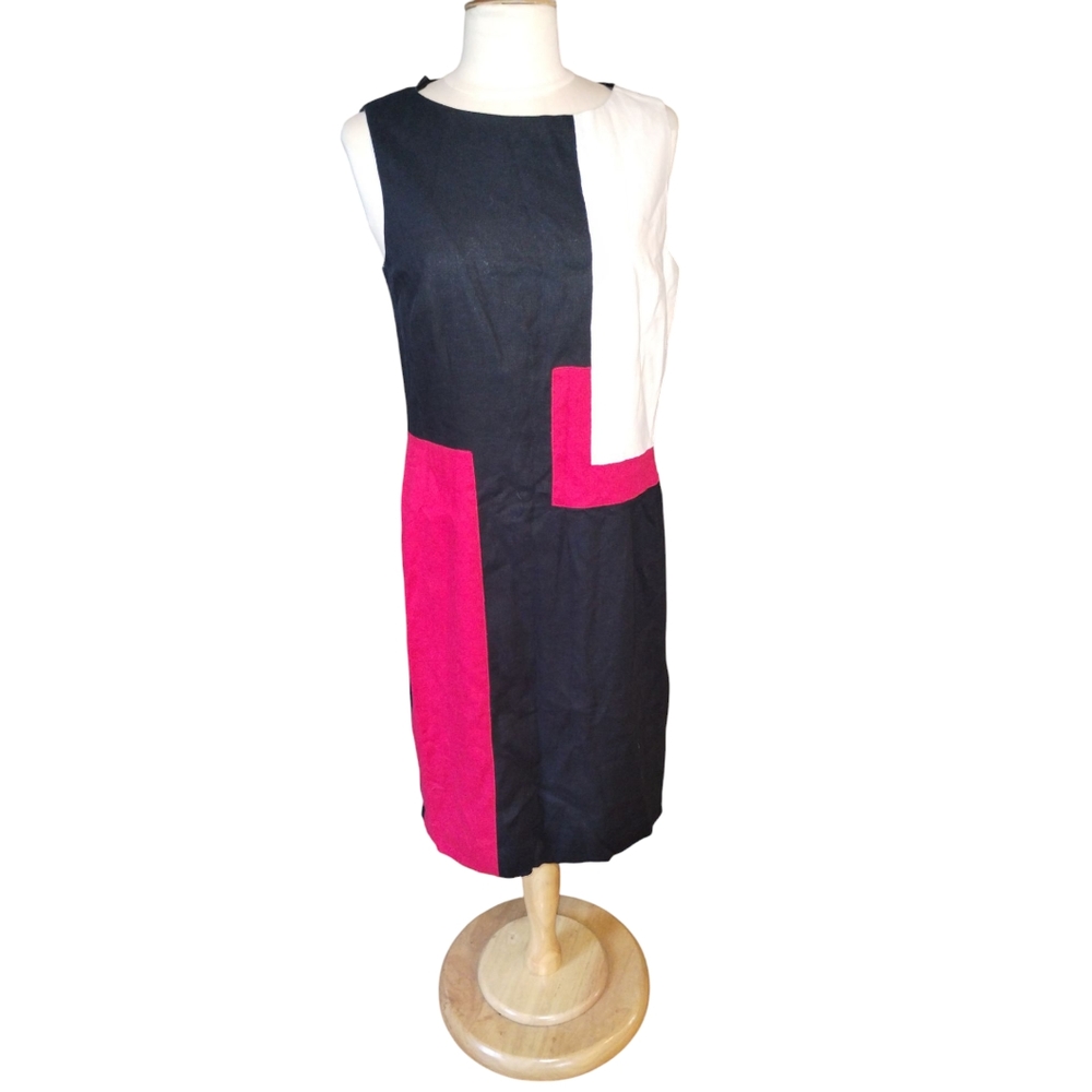 NL By Nina Leonard NWT Colorblock Sleeveless Dress - Black, White, and Red
